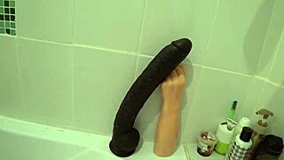 Plump milf bathes toys shake her big ass doggystyle