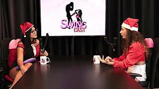 brazilian latina teen jujube delícia teases tattoo glamour in christmas see-through casting interview with tifany swing?