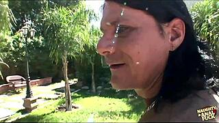 🤤 quick outdoor pickup: blonde blows machine then rides anal cowgirl style! 💦