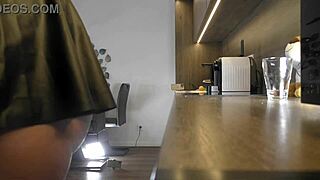 Natural college coed's shaved pussy try-on turns into hot porn casting