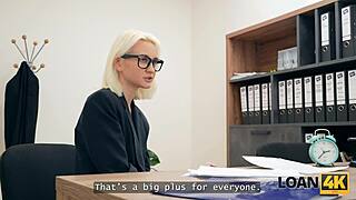 blonde whore takes rough anal in all holes during office loan casting fuck?