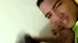 A sexy couple gets intimate on the bed together