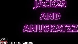 tattooed slut takes huge cock in all holes for dp then cum drips from anal gape