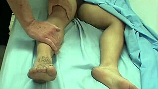 wanna watch office footsie fetish with deepthroat and footjob in hospital?