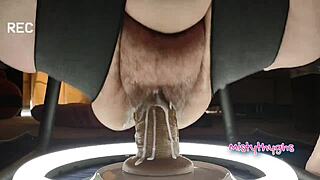 Bbw Mistythyghs Creamy Cunt Massage Sex Chair Dildo Compilation.