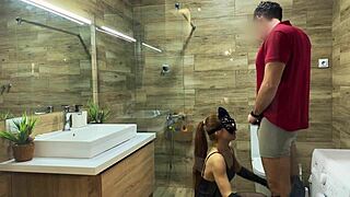 My heart races watching myredfoxgirl rip clothes cheat on husband bathroom party!