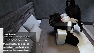 Roblox Bunny-Girl Hops on Thick Cock Till Filled