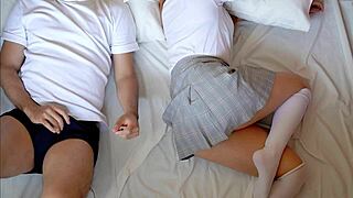 Schoolgirl Masturbates Watching Sis Fucked😈🔥