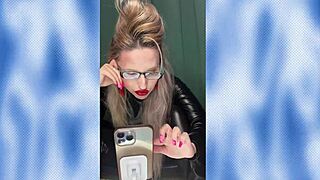 Watch me turn you into a sissy bimbo with glasses for your wife's femdom jerk off fantasy