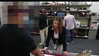 ever wonder how a foxy business lady's big boobs bounce during pussy pounding?