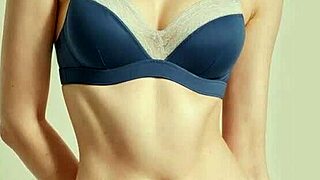 cute models slip into flowery panties showing off sexy lingerie feet