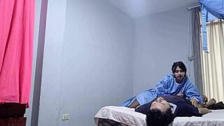 The nurse began her treatment shocked as my cock slid into her tight pussy