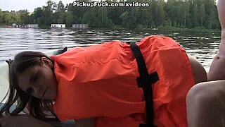 three guys pick up girl on boat scene two