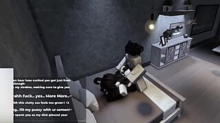 Roblox Bunny-Girl Hops on Thick Cock Till Filled