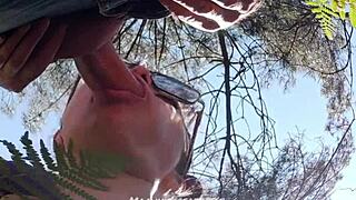 backstage slut deepthroats cameraman's cock for hot cum facial!