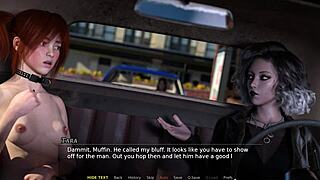 Unshaved redhead Casey plays risky outdoor hairy path in fall part 6b