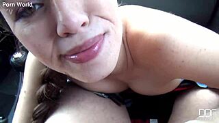 A French hitchhiker in jeans with narrow ass hitches a ride that ends in cum.