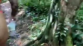 took my friends to the woods flashing our big asses around