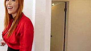 lauren phillips bounces huge tits riding cock as redhead pawg