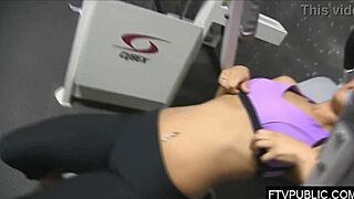 bold gym flashing turns into outdoor tits and ass public exposure adventure