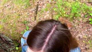 After Home Fuck Walked Out for Outdoor Deepthroat Swallow