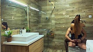 My heart races watching myredfoxgirl rip clothes cheat on husband bathroom party!