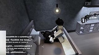 Roblox Bunny-Girl Hops on Thick Cock Till Filled