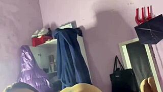 safada slut's huge natural tits balloon around monster cock