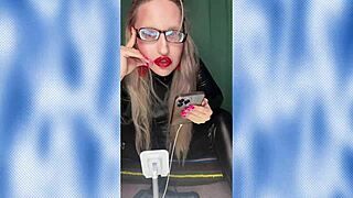 Watch me turn you into a sissy bimbo with glasses for your wife's femdom jerk off fantasy