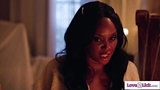 busty milf spirit trades young ebony licks for petite face sitting in interracial lesbian threesome