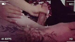 Hubby's friend, feel my pretty little feet stroke your huge cock