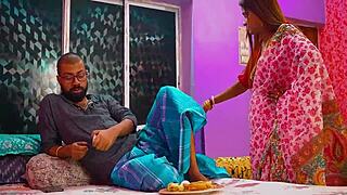 uhh my desi wife looks so hot seducin me on our anniversary...