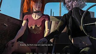 Unshaved redhead Casey plays risky outdoor hairy path in fall part 6b