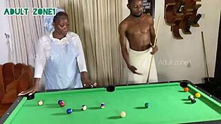 told him dinner's ready but he bends me over snooker table pounding my pussy hard