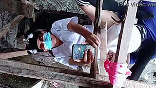 nurse flirts with construction hunk playing dirty at site 😈🔨