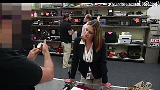 ever wonder how a foxy business lady's big boobs bounce during pussy pounding?