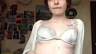 she slips off underwear on cam revealing smooth area below