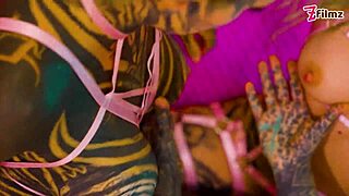 heavily tattooed punk goth babes share bbc white cock orgy chaos