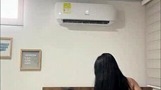 kept my stepsis company till she rides my thick cock moaning hard.