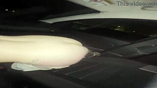 Redhead gets her big pussy wrecked in car quickie with rough doggystyle and deepthroat for cash