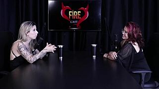 What if interview turns filthy with tattooed Brazilian swinger Melitta? See through red on Porn Cast Brazil part 3