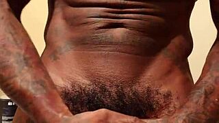 Muscular Bodybuilder Worships Massive Black Hairy Cock In Humiliating Domination Session