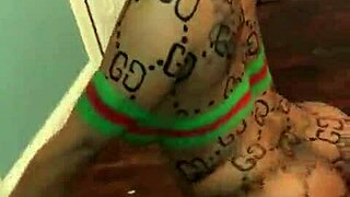 African stripper rips clothes naked twerking privately