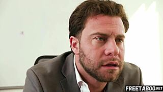 Jesse Pony bends over bosses desk for risky anal creampie fucking at work full movie