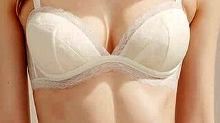 cute models slip into flowery panties showing off sexy lingerie feet