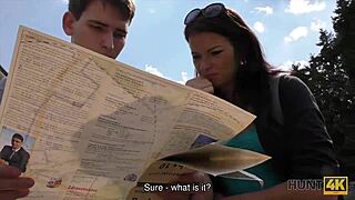 Cash Motivated Hot Tourist Tries Sex with Handsome Stranger for Hunt4k