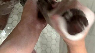 wanna watch this hot 18 year old asian teen clean her stepbrothers monster cock in shower till he cums twice quick?