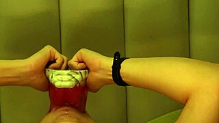 giant wolf's rough tongue invades college guy's deepthroat cock suck hole