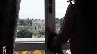 double anal fisting stretches lady ana's huge ass in colosseum