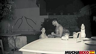 Tight Spanish Milf Fucked Hard Outdoors at Muchasexo Poolside